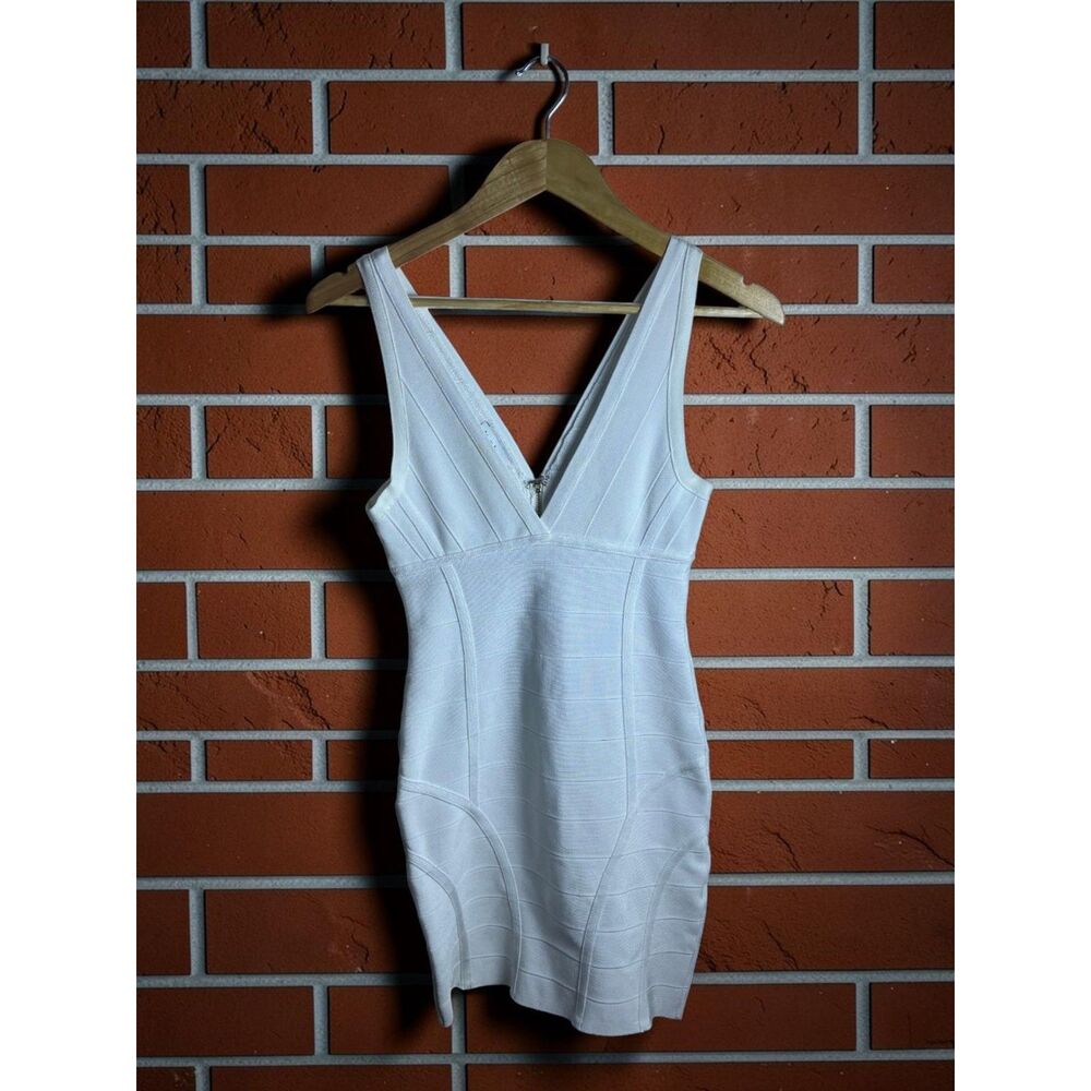 bebe White Bandage Bodycon Mini Dress Sleeveless Size Small